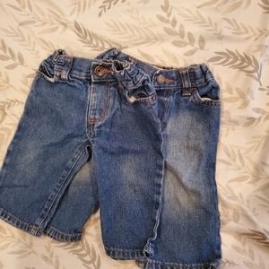 Children's Place brand, Set of 2, Denim Jeans. Straight & Bootcut, 6 to 9 month